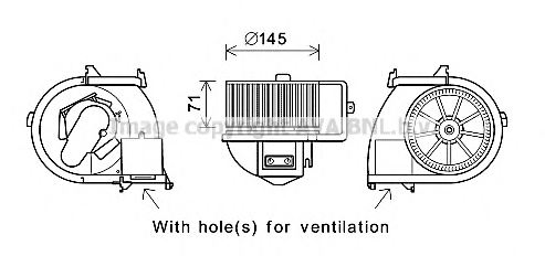 PRASCO RT8595 Electric Motor, interior blower